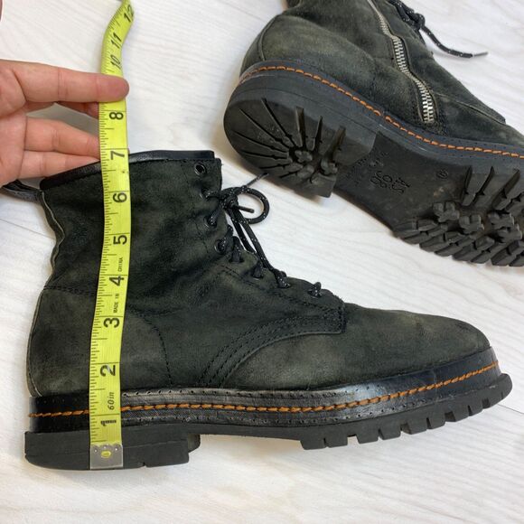 Airstep AS 98 Black Suede Lace Up Combat Biker Boho Sz EU 40 | US 9.5 - Picture 10 of 11